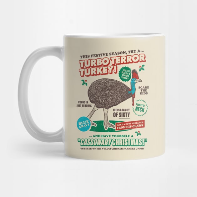 Cassowary Christmas Turbo Terror Turkey by dumbshirts